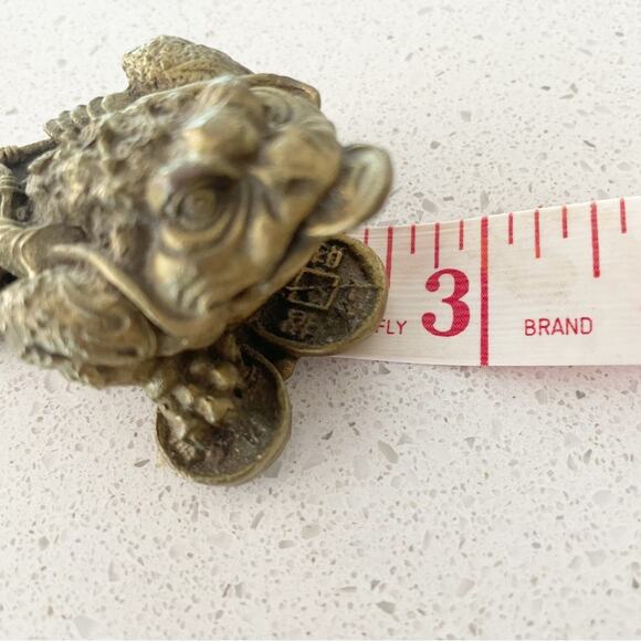 Feng Shui Money Frog Coin Toad Brass Toad Sculptures and Statues - Picture 6 of 6